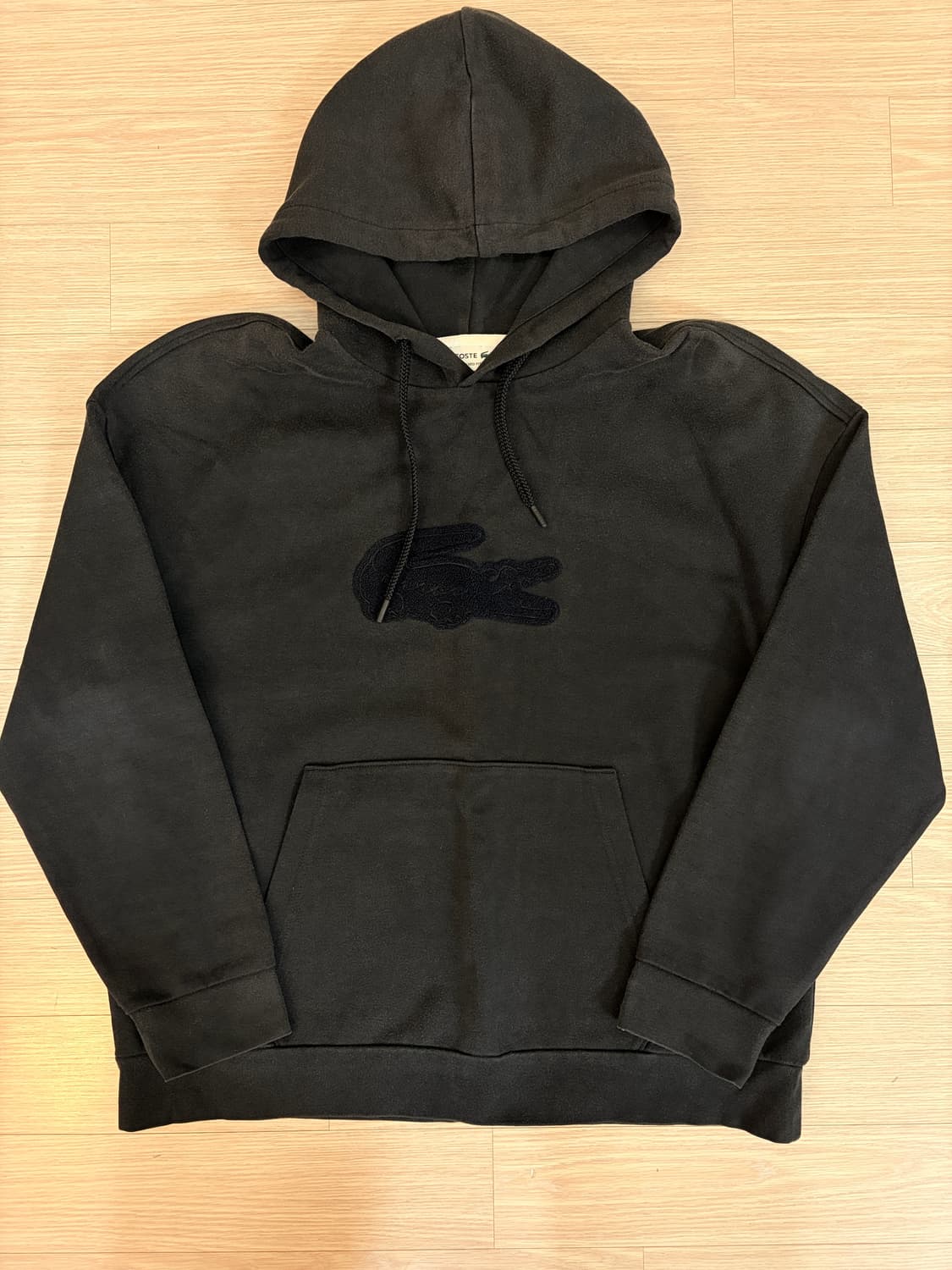 라코스테 후드티 워시드 블랙 xl 상품이미지1