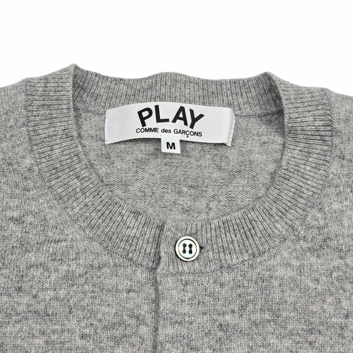 꼼데가르송 플레이 여성 라운드넥 가디건 그레이 상품이미지4