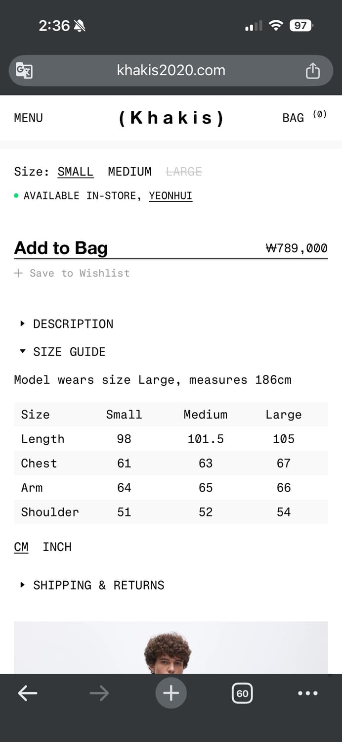 [L] 카키스X글로버올 더플코트 그레이 상품이미지3