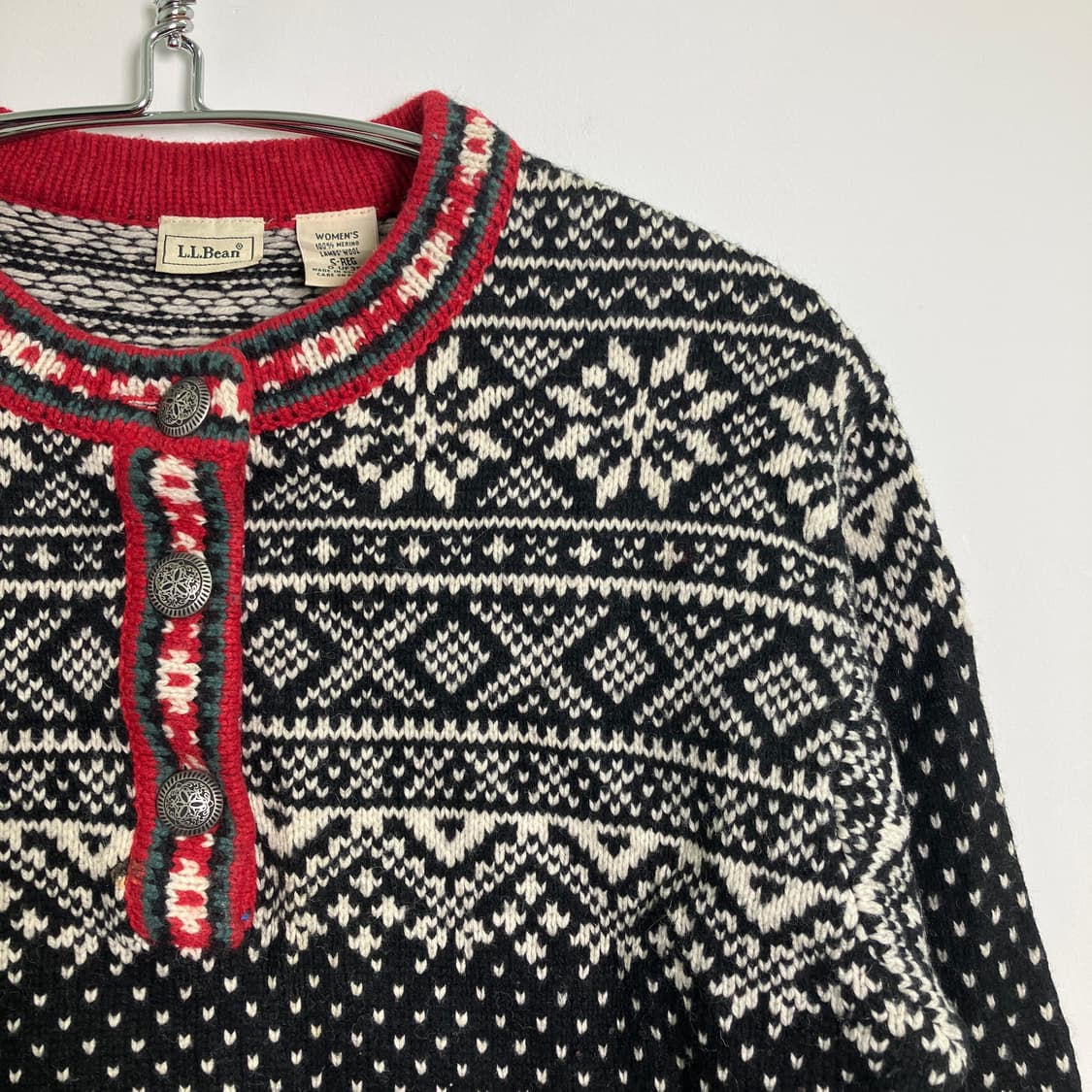 엘엘빈 노르딕 패턴 헤니 램스울 니트 스웨터 S 상품이미지4