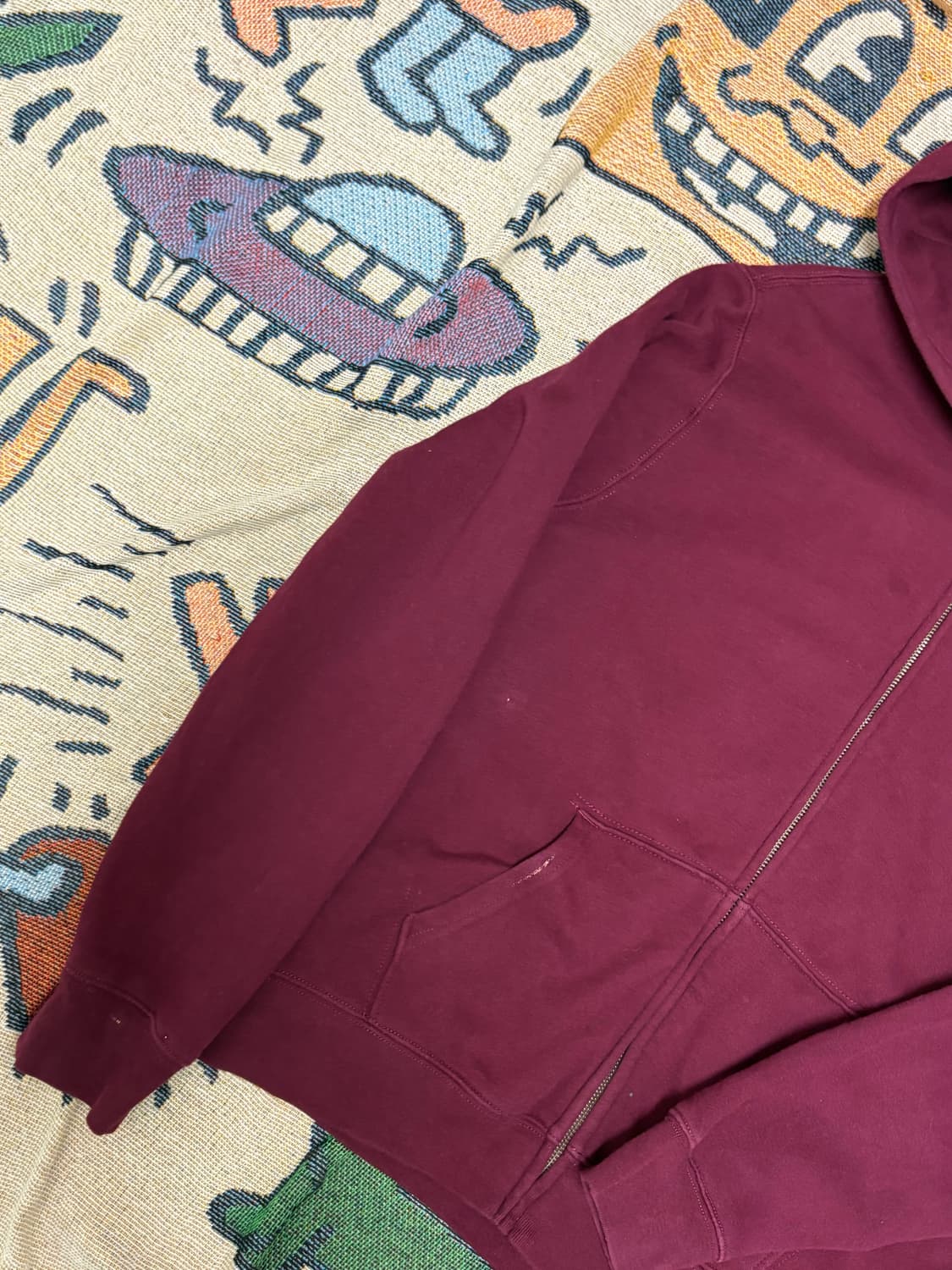 폴로 버건디 후드집업 상품이미지3