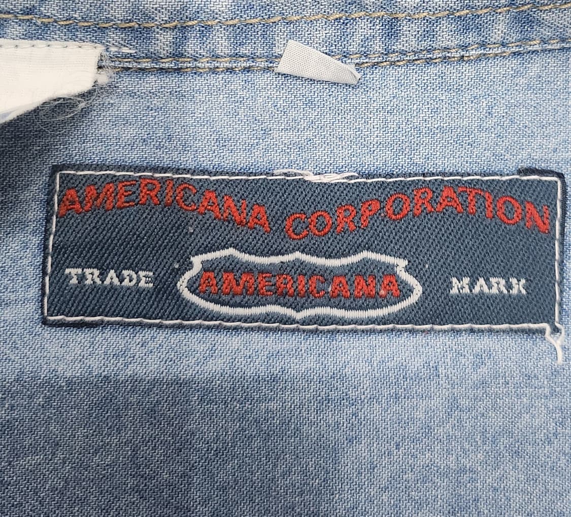 아메리카나 코퍼레이션 빈티지 데님 셔츠 M (크게나옴) (105-108) 상품이미지3