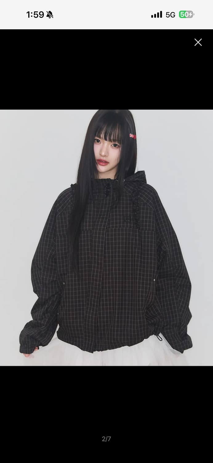 일리고 오블리크 프릴후드 자켓 상품이미지1