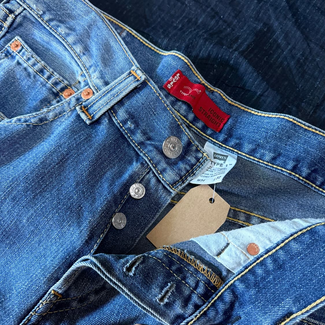 00‘s 리바이스 아이코닉 스트레이트 타입1 데님 팬츠 34 상품이미지5