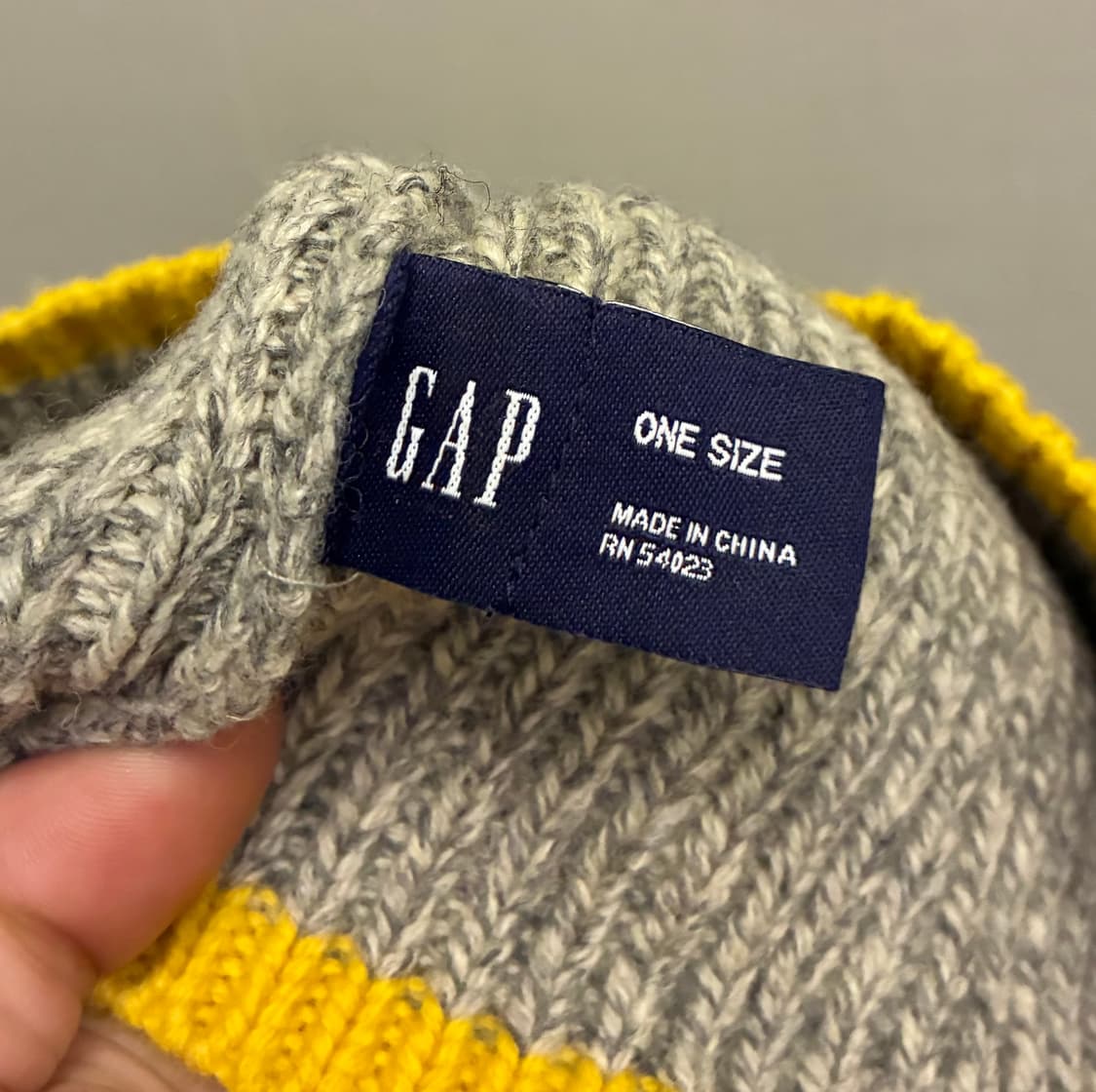 (F)GAP 갭 램스울 오트밀 그레이 배색 숏비니 와치캡 상품이미지8