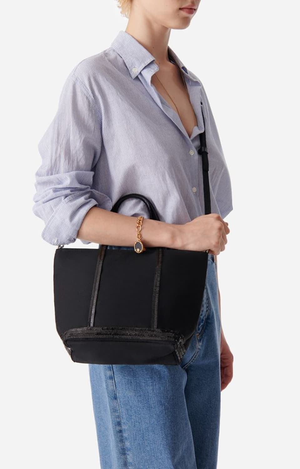 (새상품/정품) 바네사브루노 블랙 카바스백 스몰 상품이미지1