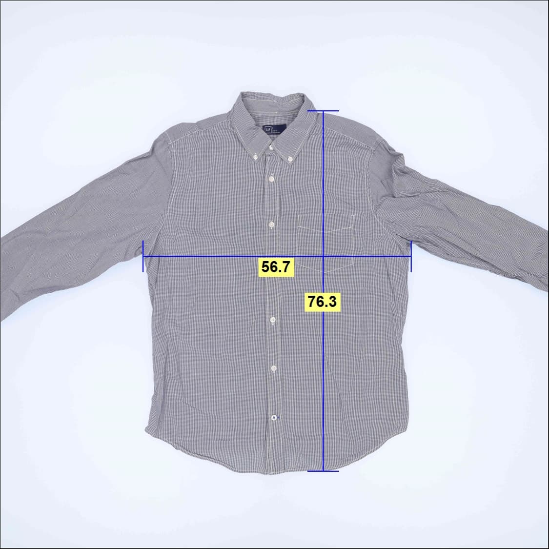 L 갭 체크 긴팔 셔츠 0306H1 상품이미지6