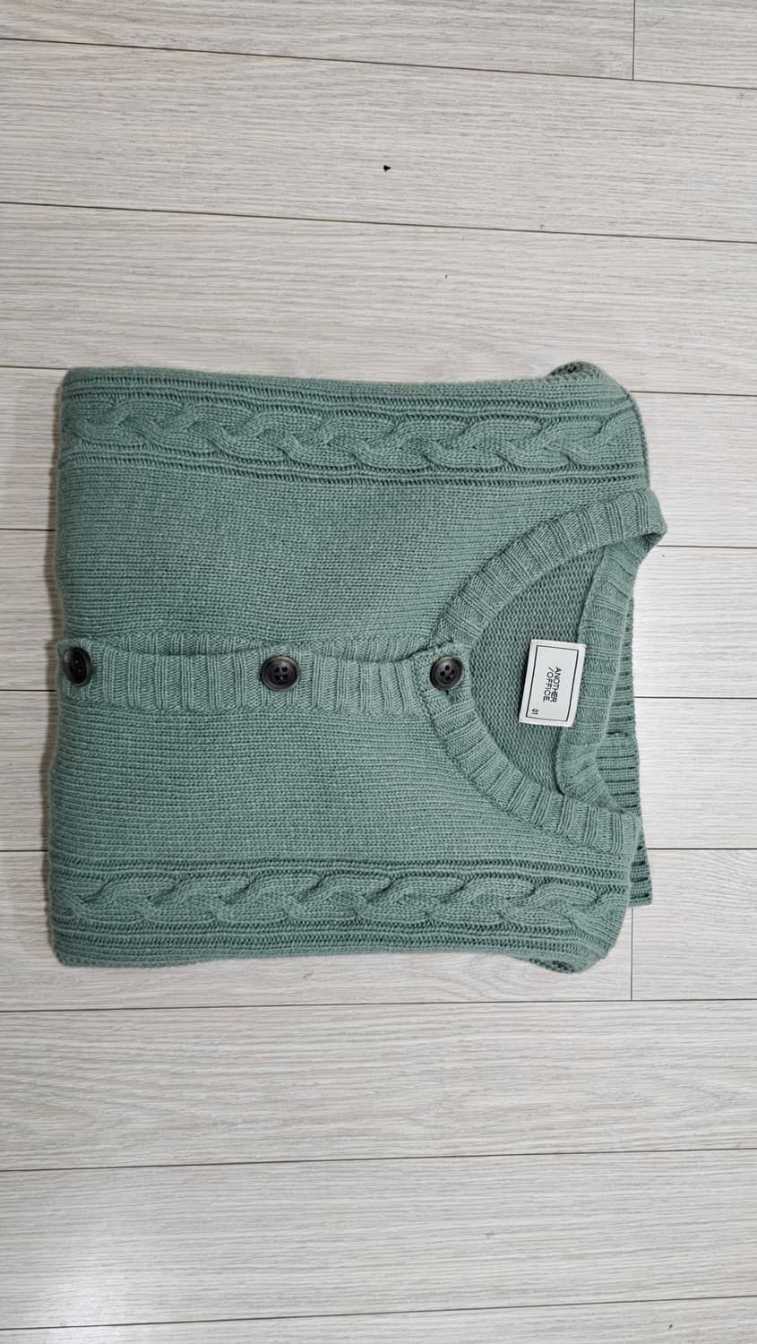 어나더오피스 건지 가디건 라이트그린 1(95)사이즈 상품이미지5