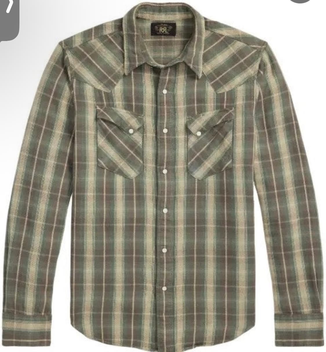 RRL 슬림핏 플래드 웨스턴 셔츠 M 상품이미지1