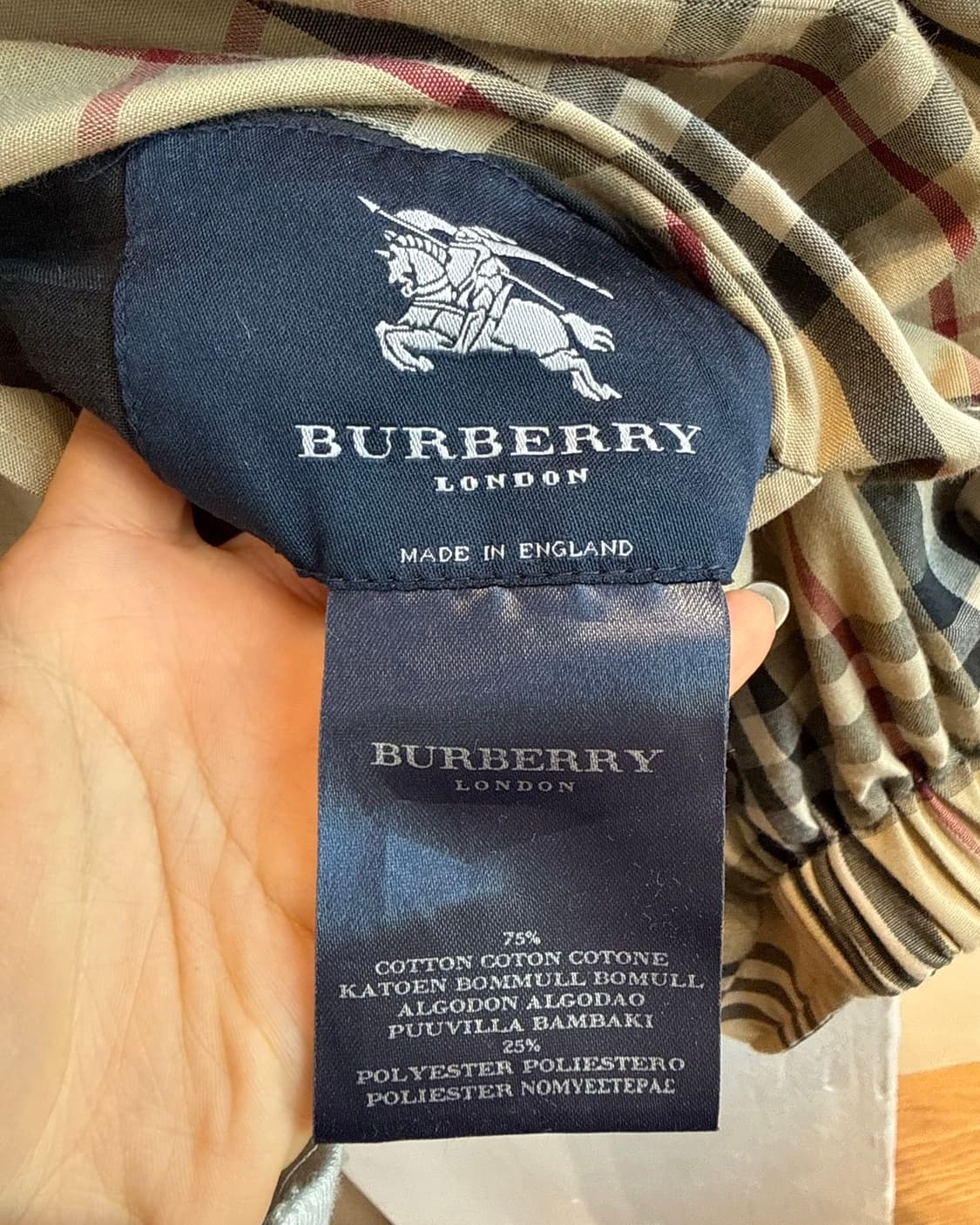 버버리 브라운 노바체크 리버시블 블루종 자켓  상품이미지8