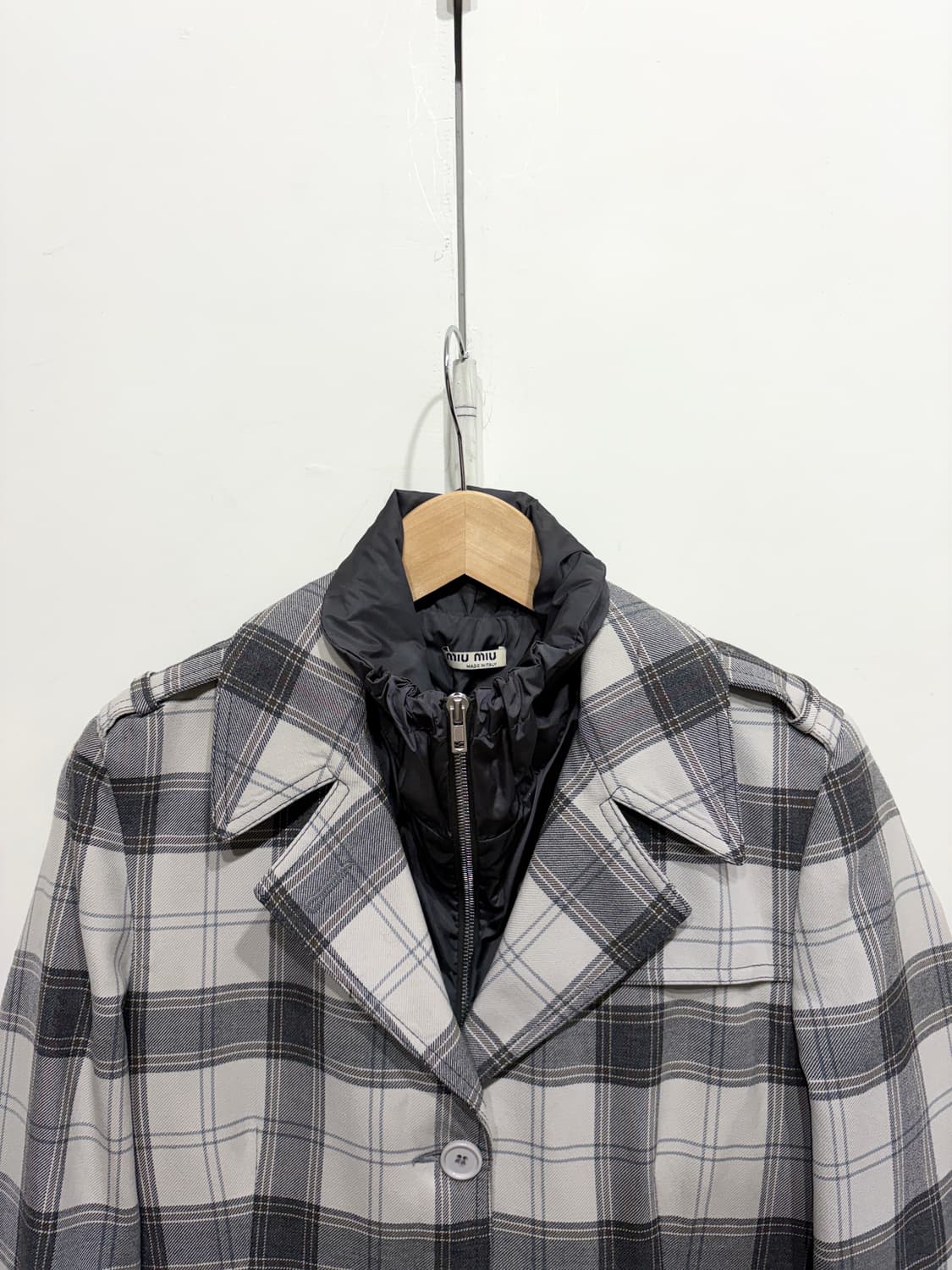 미우미우 플래드 레이어드 자켓 상품이미지4