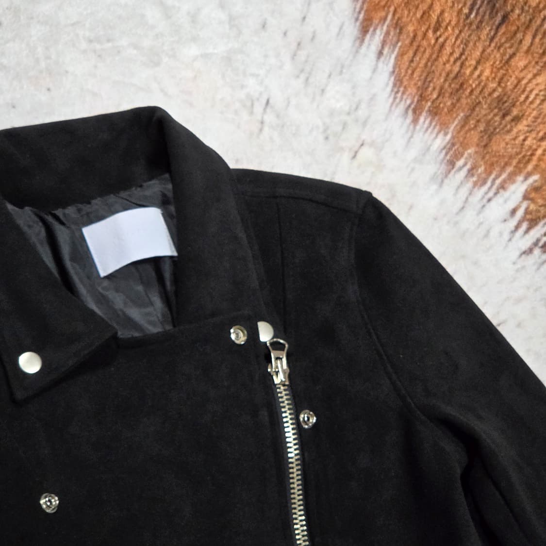 빈티지 스웨이드 블랙 라이더 자켓 상품이미지2