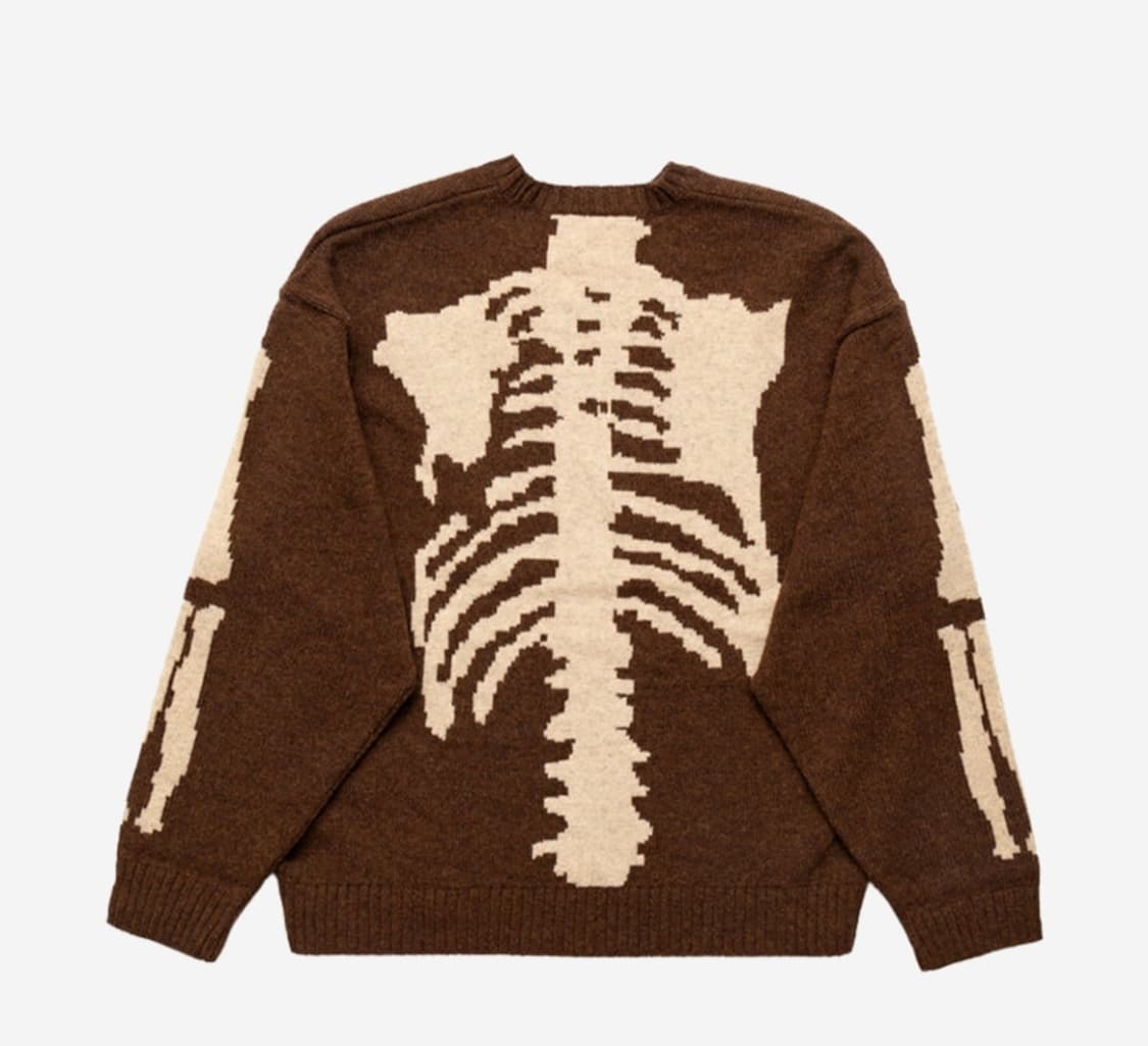 캐피탈 5G 울 본 니트 크루넥 스웨터 브라운 상품이미지1