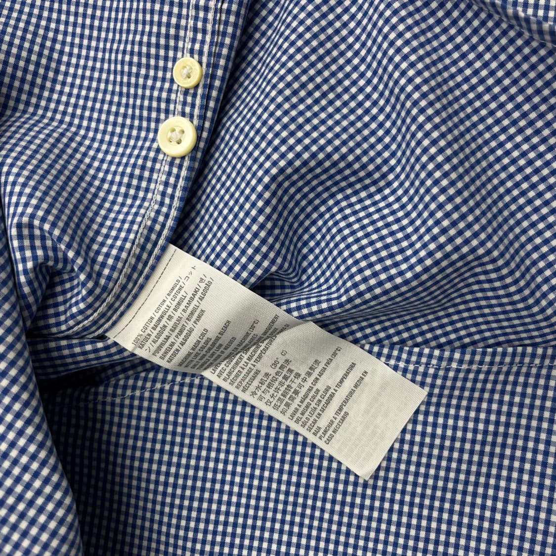 아베크롬비 네이비 순록로고 체크 셔츠 L 상품이미지6