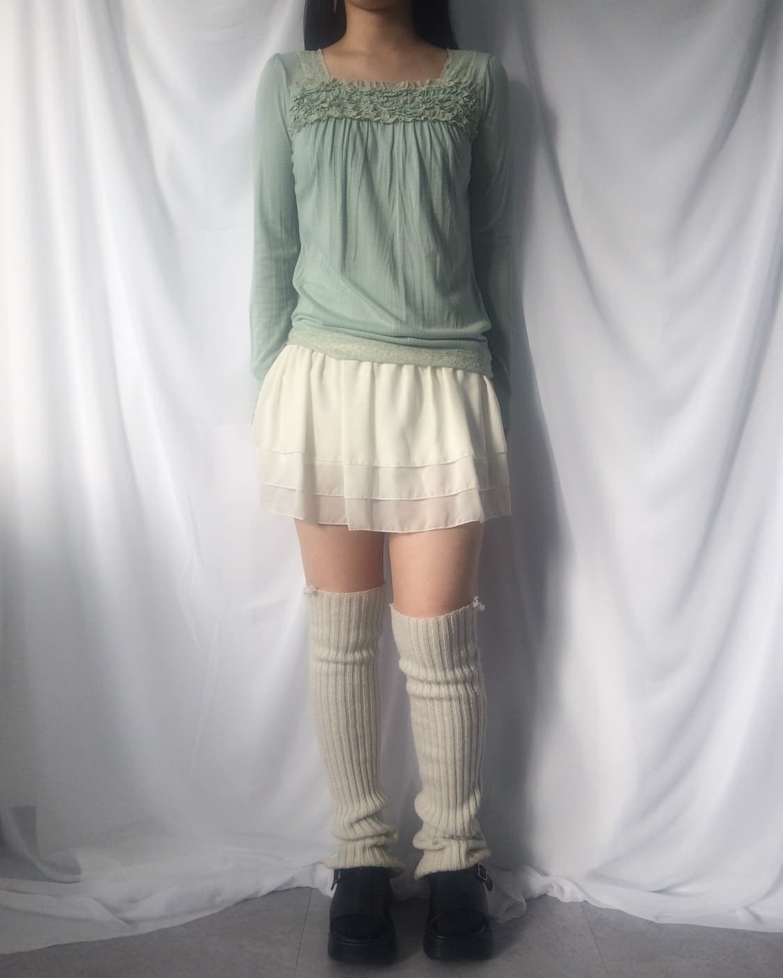 Frill trimming sleeve 상품이미지6