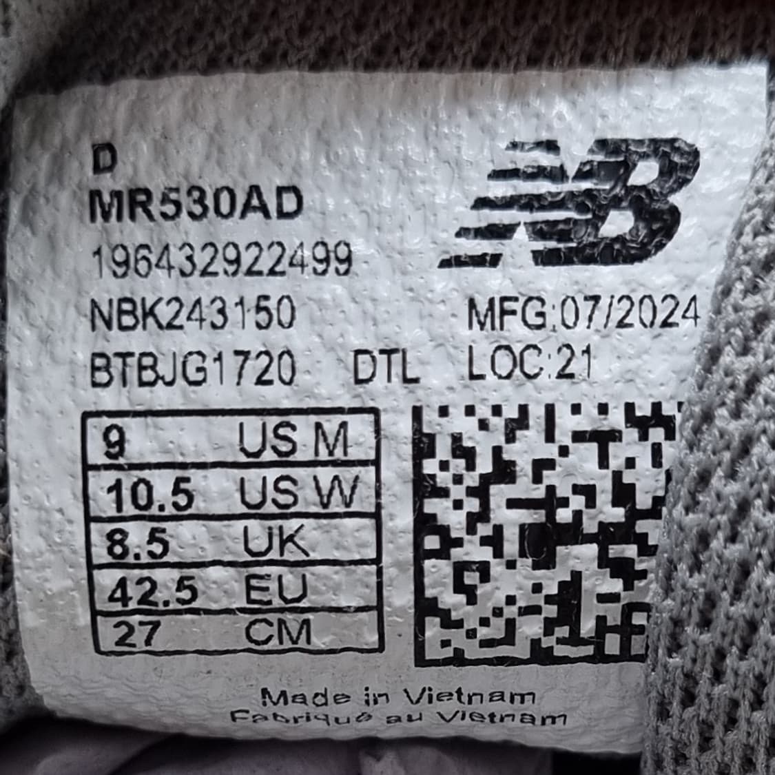 뉴발란스 530 화이트 실버 남성운동화270  상품이미지6