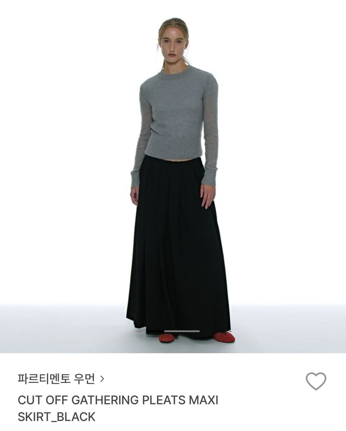 파르티멘토 우먼 블랙 롱 스커트 상품이미지1