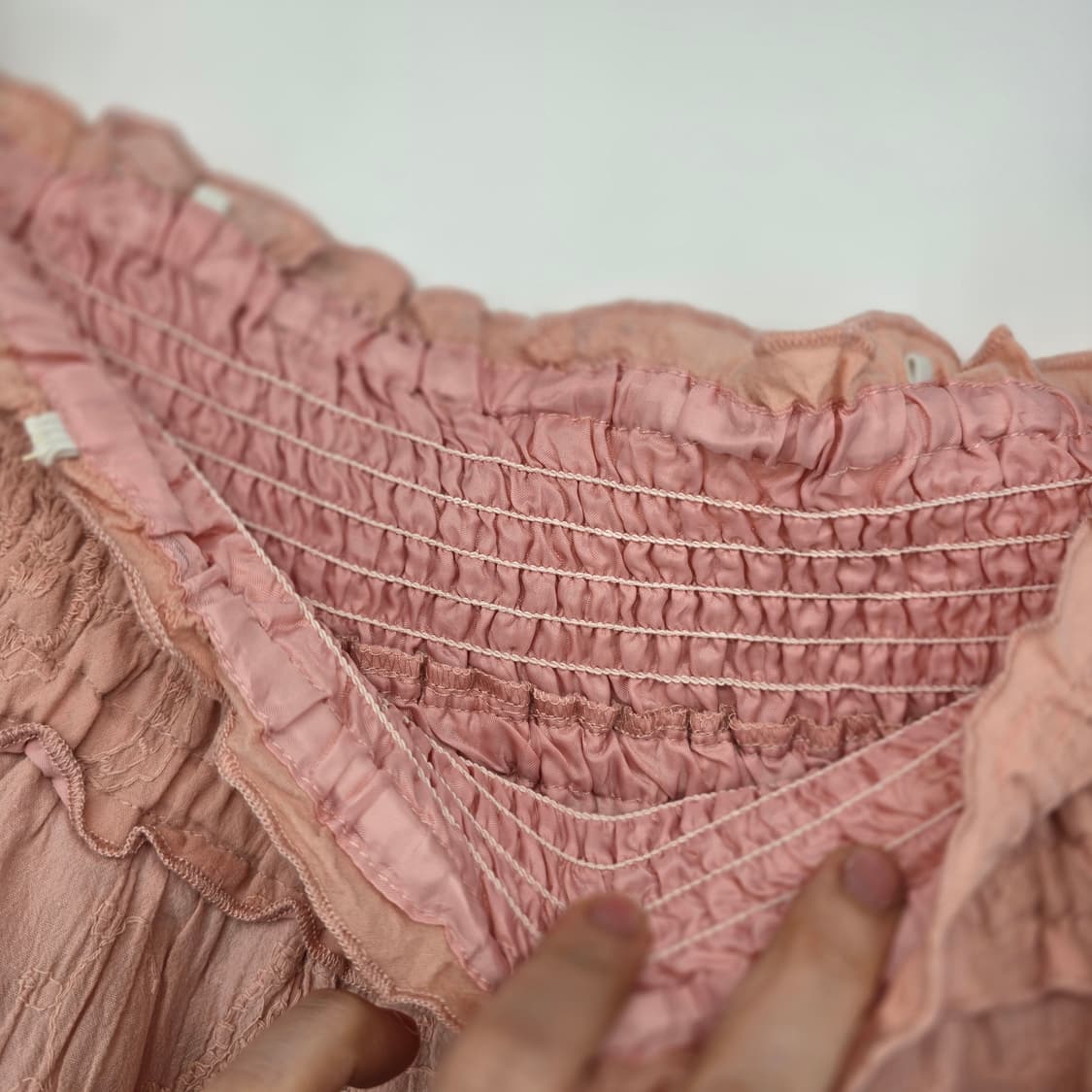 자수 캉캉 롱스커트 밴딩 코튼 스커트 상품이미지3