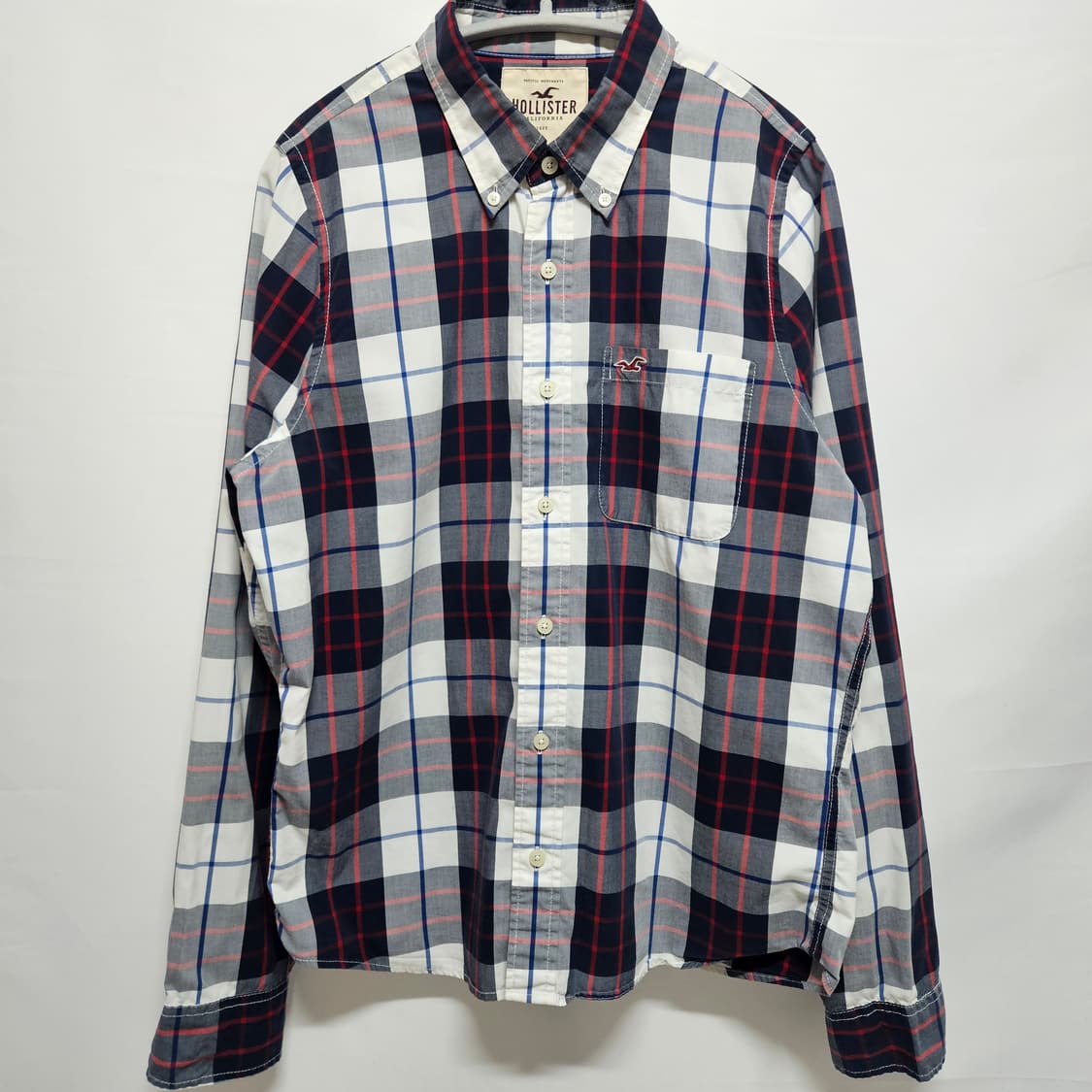 홀리스터 스몰로고 체크셔츠 XL 상품이미지1