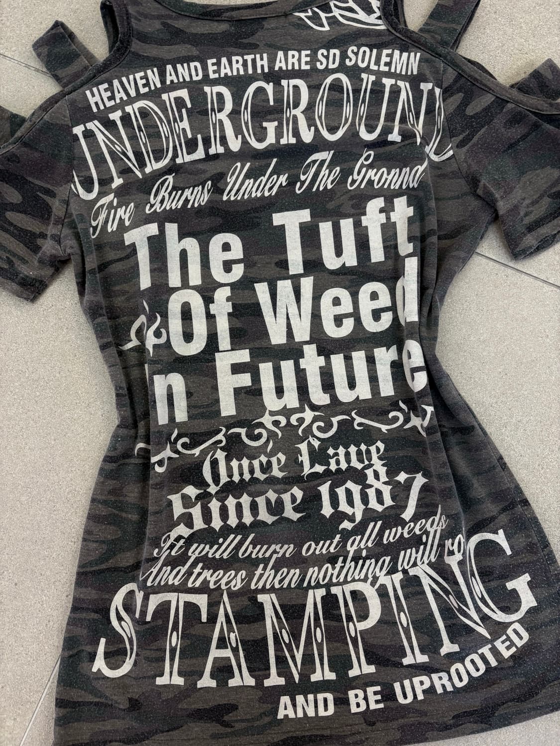 M.K.R 밀리터리 오프숄더 반팔 상품이미지5