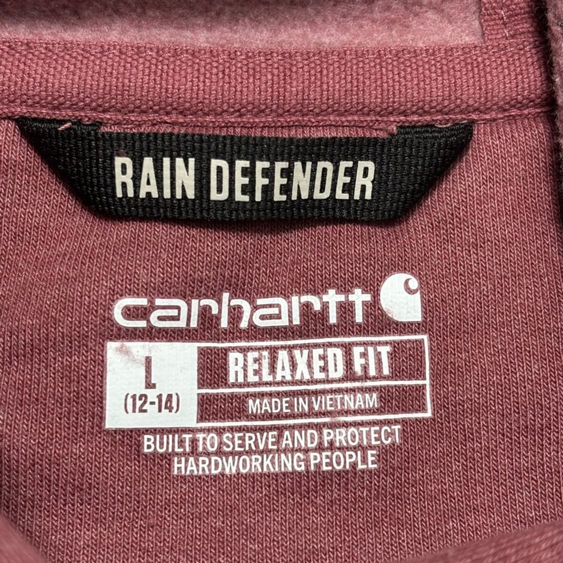 CARHARTT 레인 디펜더 후드티 핑크 L 상품이미지4