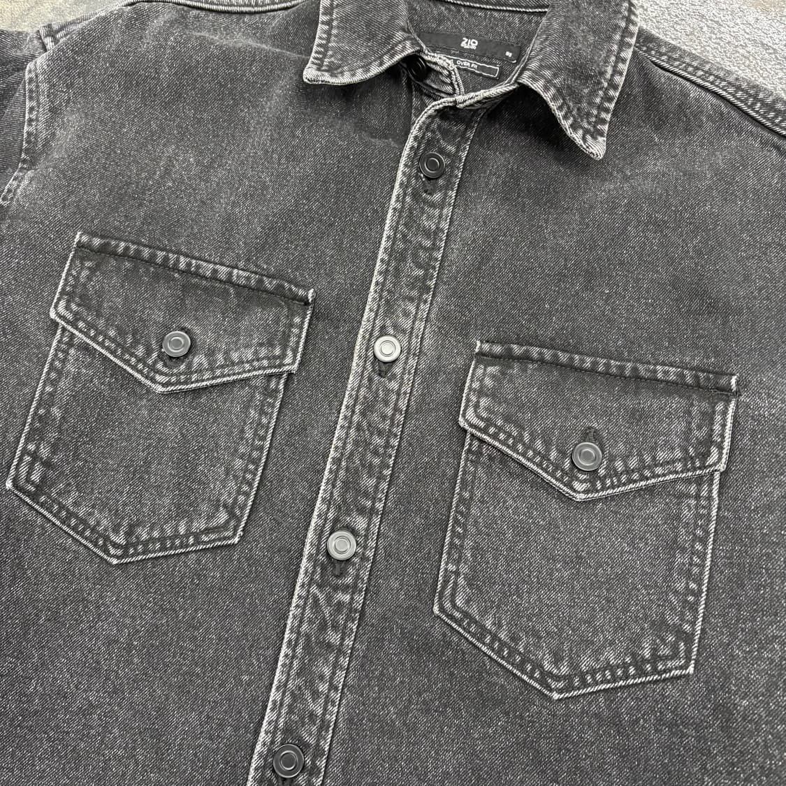 (100)송지오흑청셔츠자켓 상품이미지3