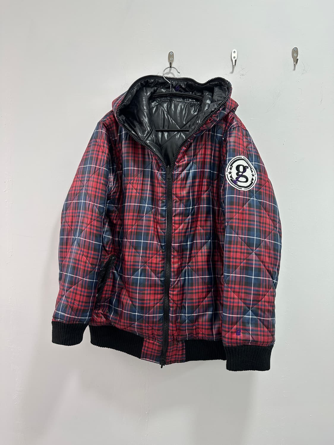 Reversible quilted black puffer full zip 상품이미지7