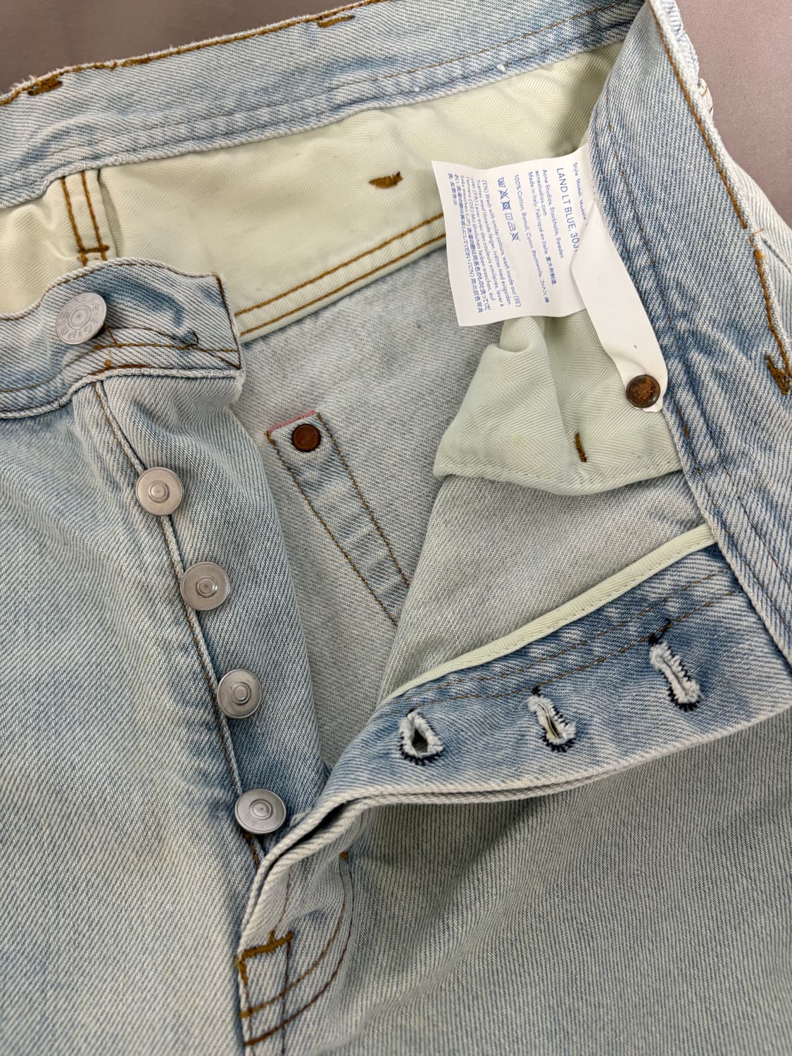 아크네 랜드 라이트블루 연청 청바지 28/32 상품이미지4