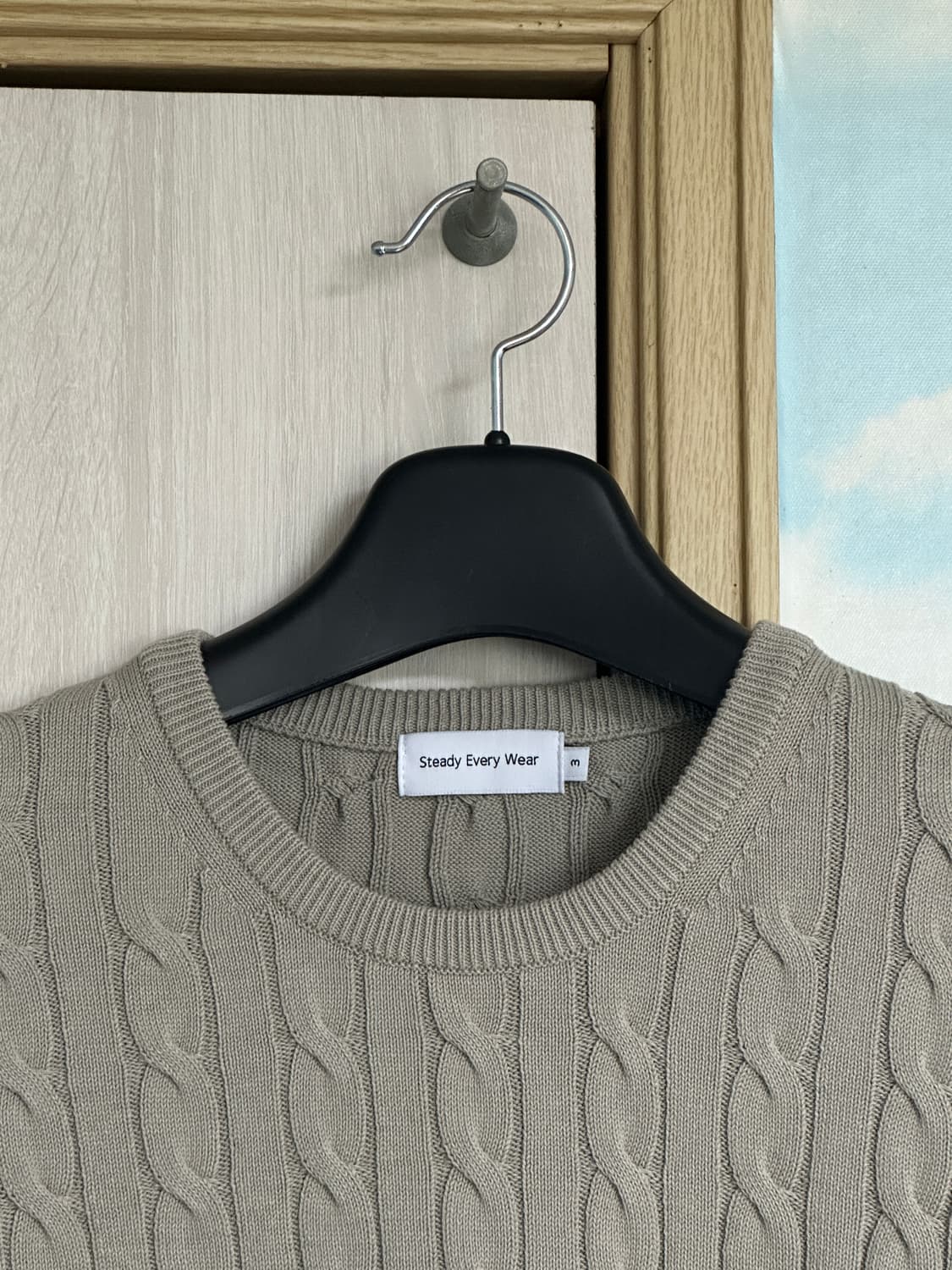 (3) 스테디에브리웨어 케이블 니트 토프 상품이미지3