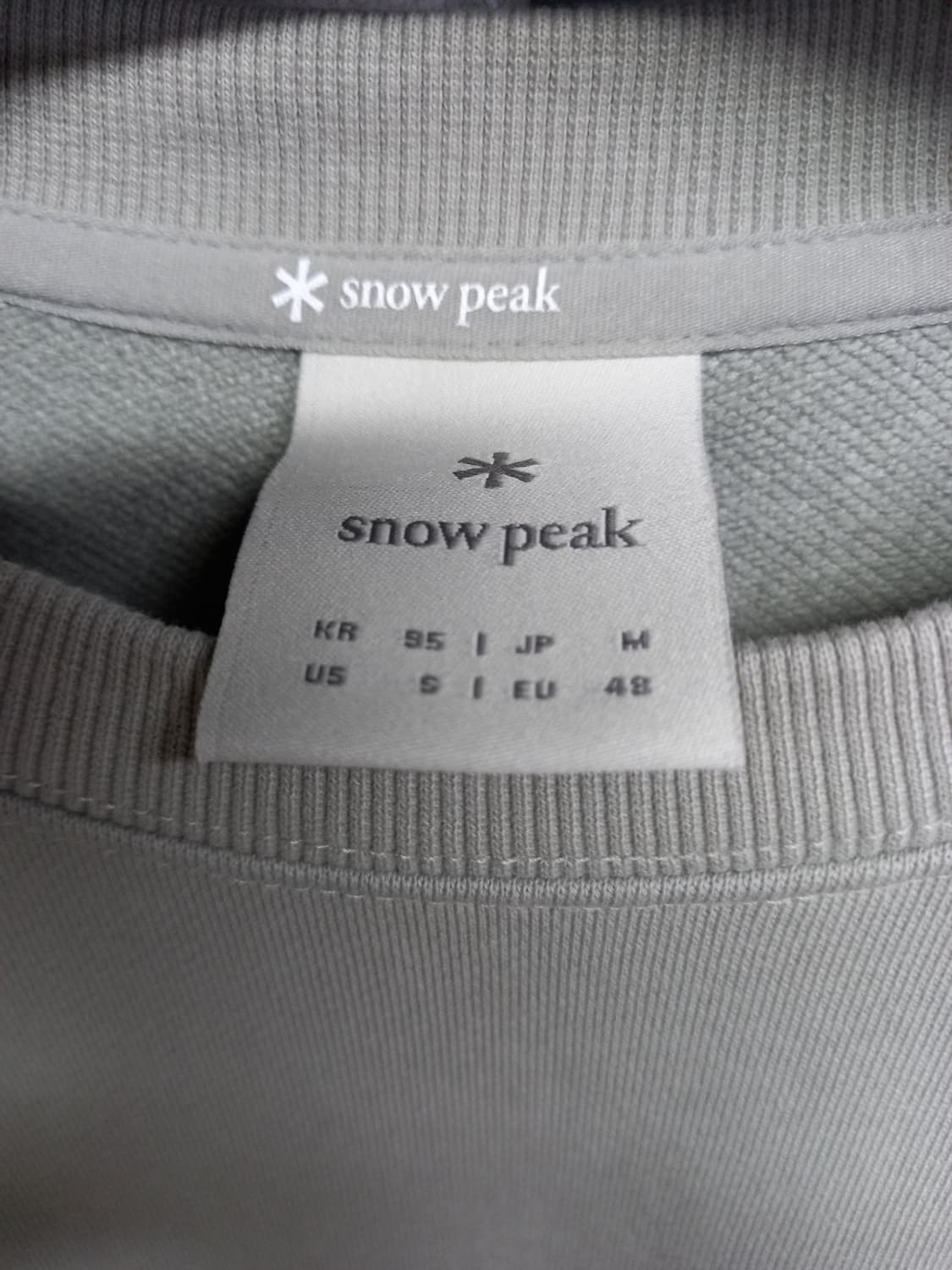 스노우피크 남성 춘추 민트그레이 맨투맨 M 슬림 L 상품이미지7