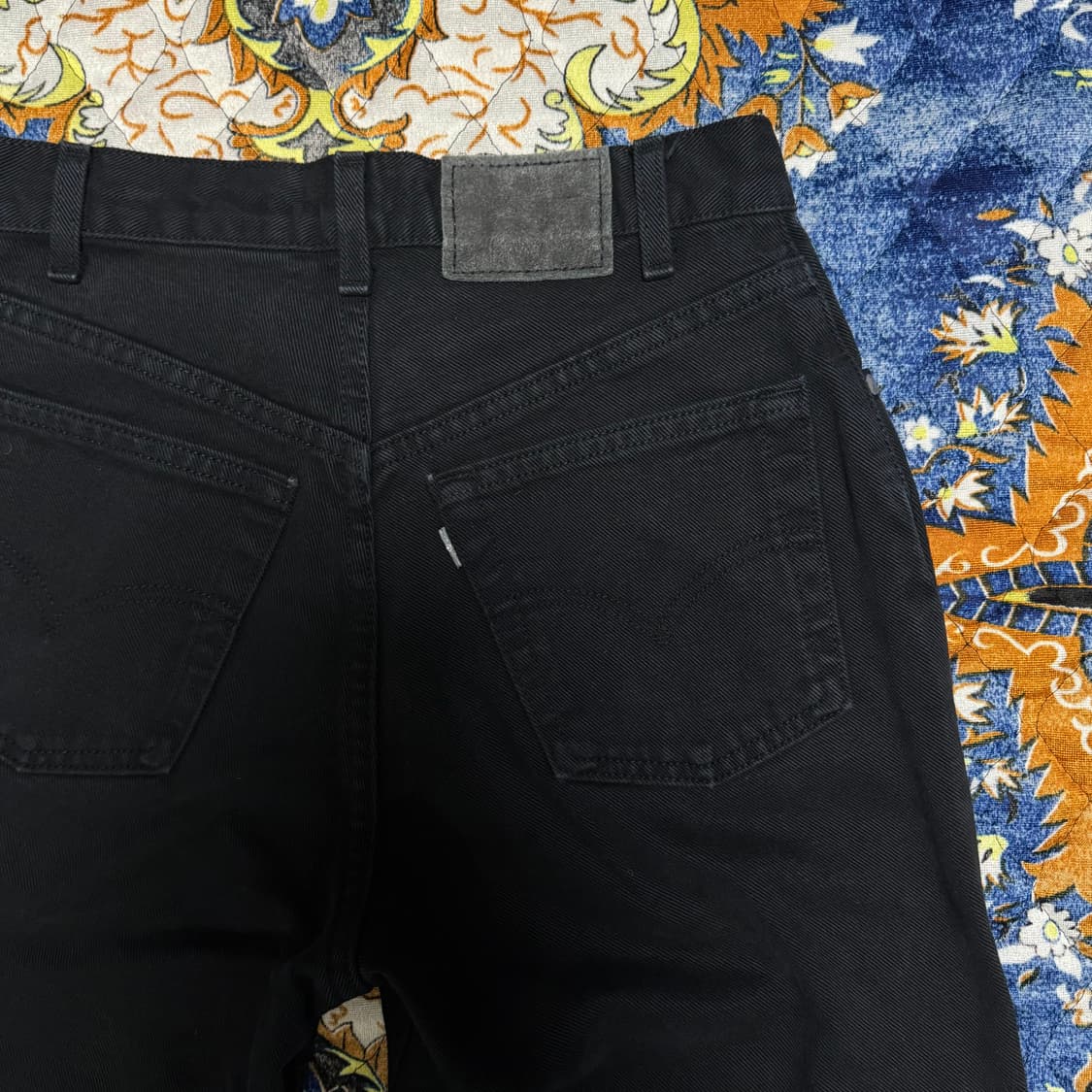 빈티지 90s USA 리바이스 실버탭 루즈 블랙 데님 팬츠 상품이미지3