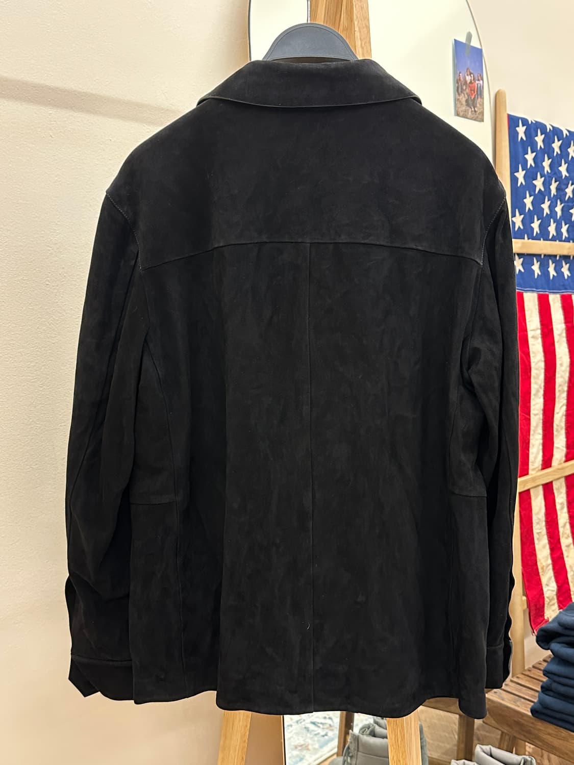 [새제품] 마시모두띠 스튜디오 고트스킨 스웨이드 가죽자켓 블랙 L 상품이미지2