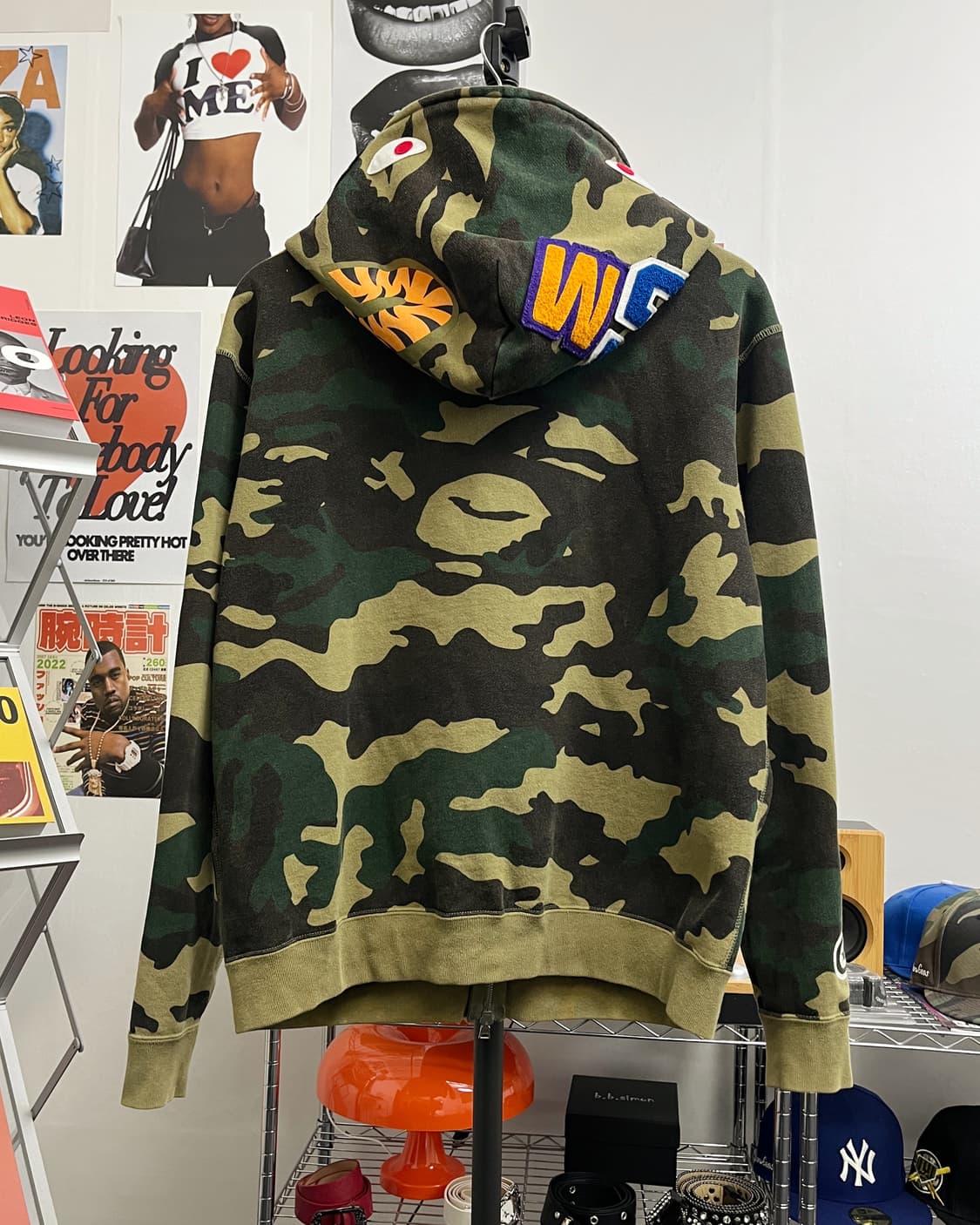 베이프 우드랜드 카모 샤크 후드집업 녹계 상품이미지7