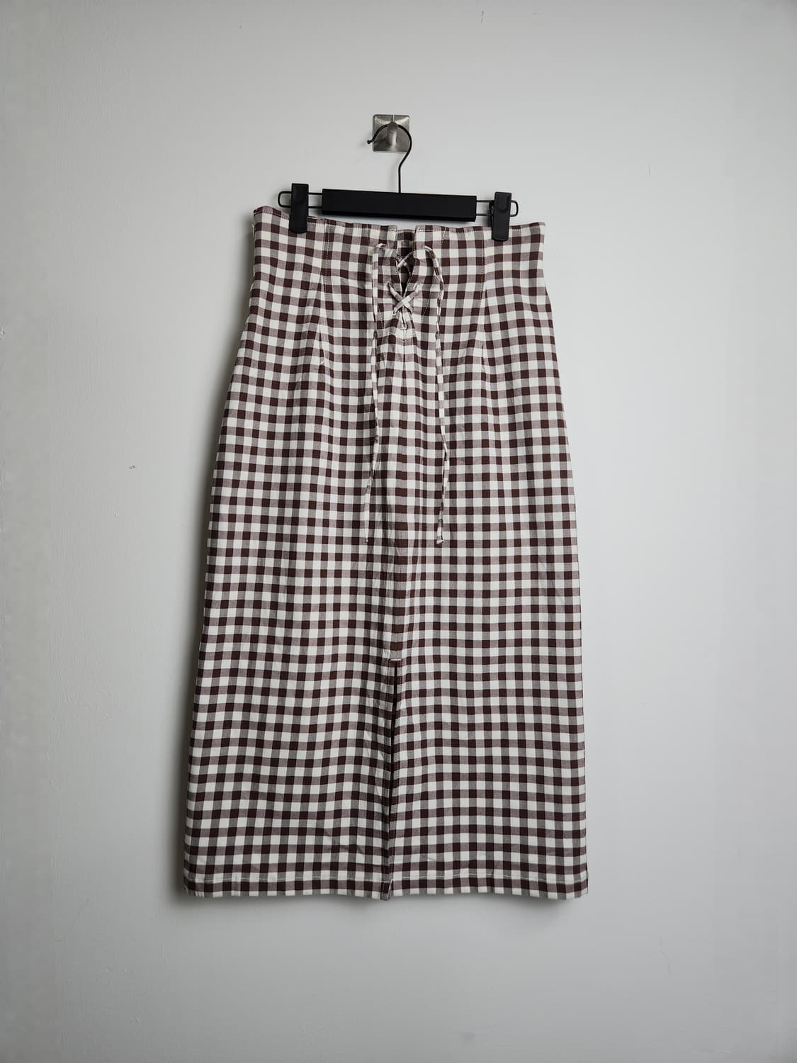 (GU)깅엄 체크 롱 스커트 상품이미지6