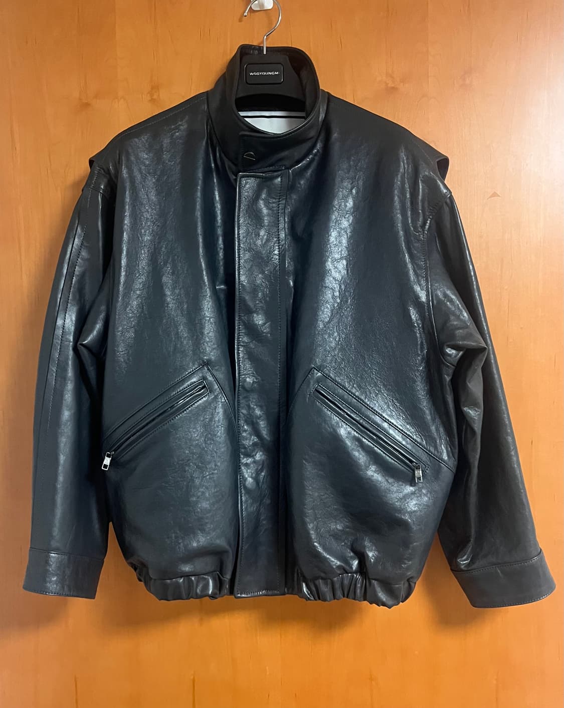 24SS Wooyoungmi 우영미 블랙 가죽 자켓 상품이미지1