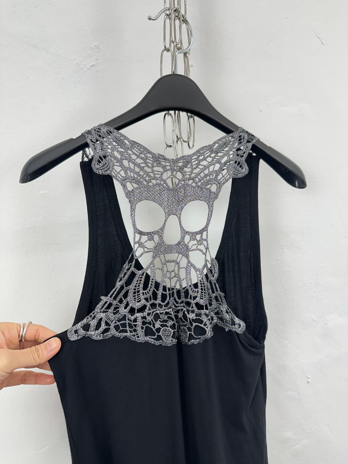 Skull Stud Lace-Back Tank Top 상품이미지4