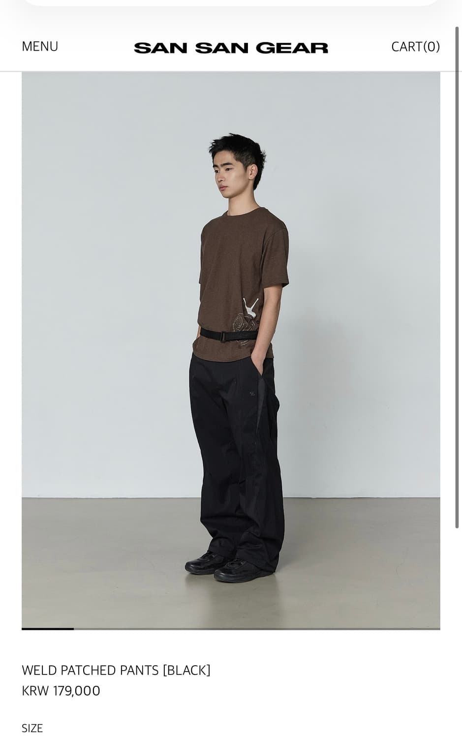 판매)산산기어 웰드 패치드 팬츠 블랙 3사이즈 새상품 상품이미지1