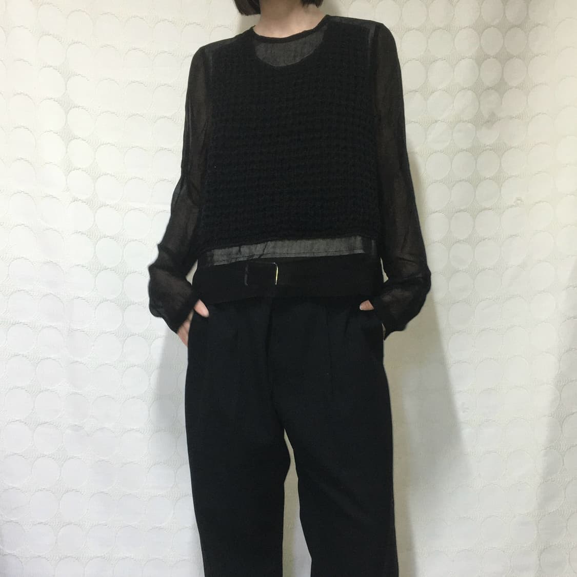 commedesgarcons mesh&knit patchwork 상품이미지1
