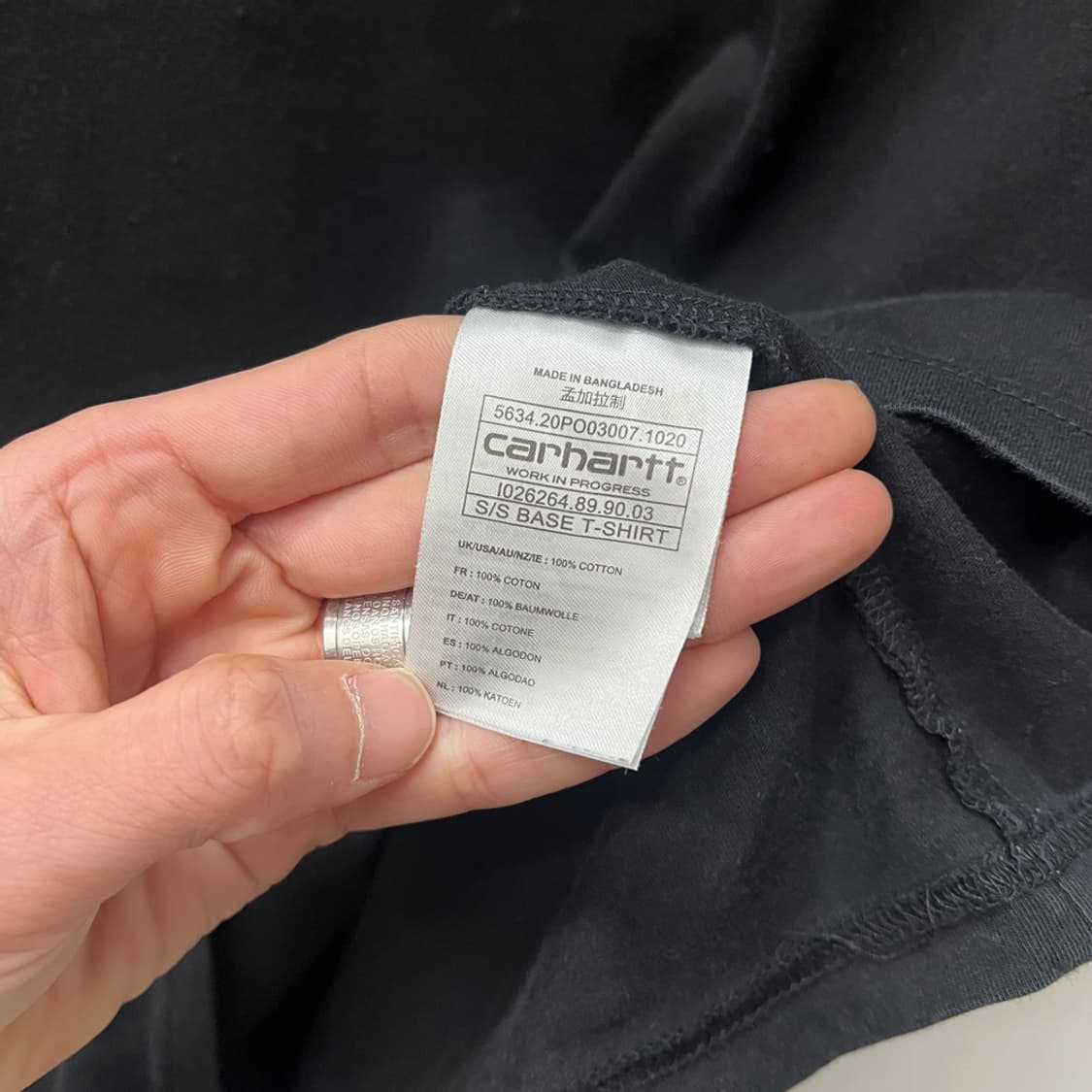 칼하트 WIP 베이스 반팔티 L 상품이미지4