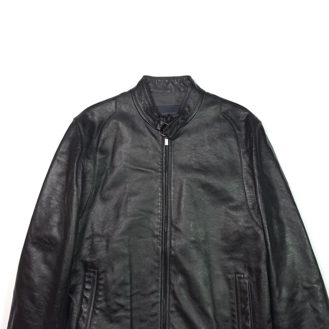 Rothschild Italy 블랙 양가죽 집업 자켓 M 상품이미지3