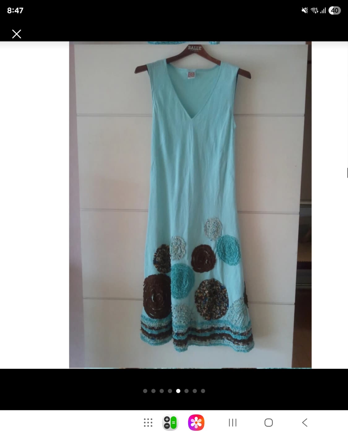 오일릴리  면 마 바이어스 컷 원피스 실크 아플리케  상품이미지5