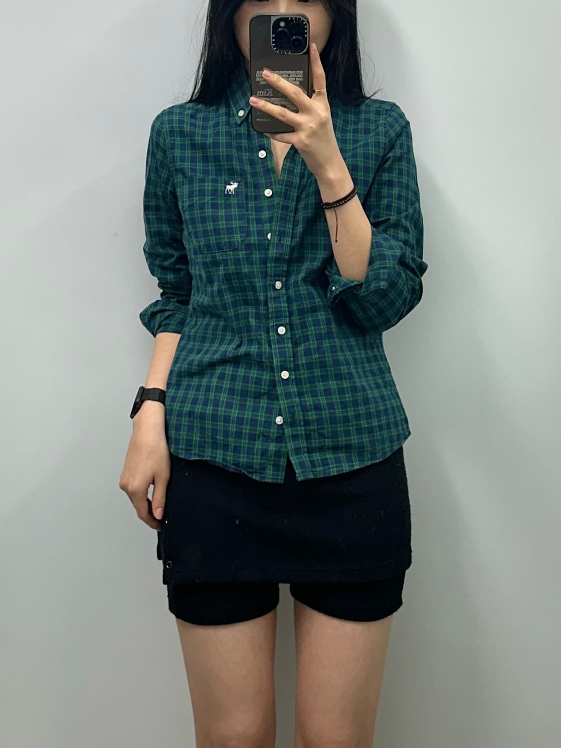 아베크롬비 산양로고 체크 셔츠 상품이미지1