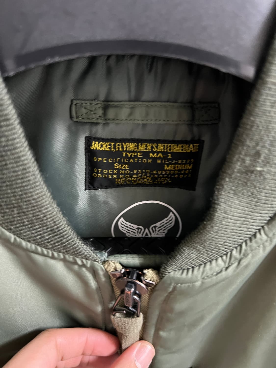 택포13) 브론슨 MA-1 중국판 M사이즈. 상품이미지4