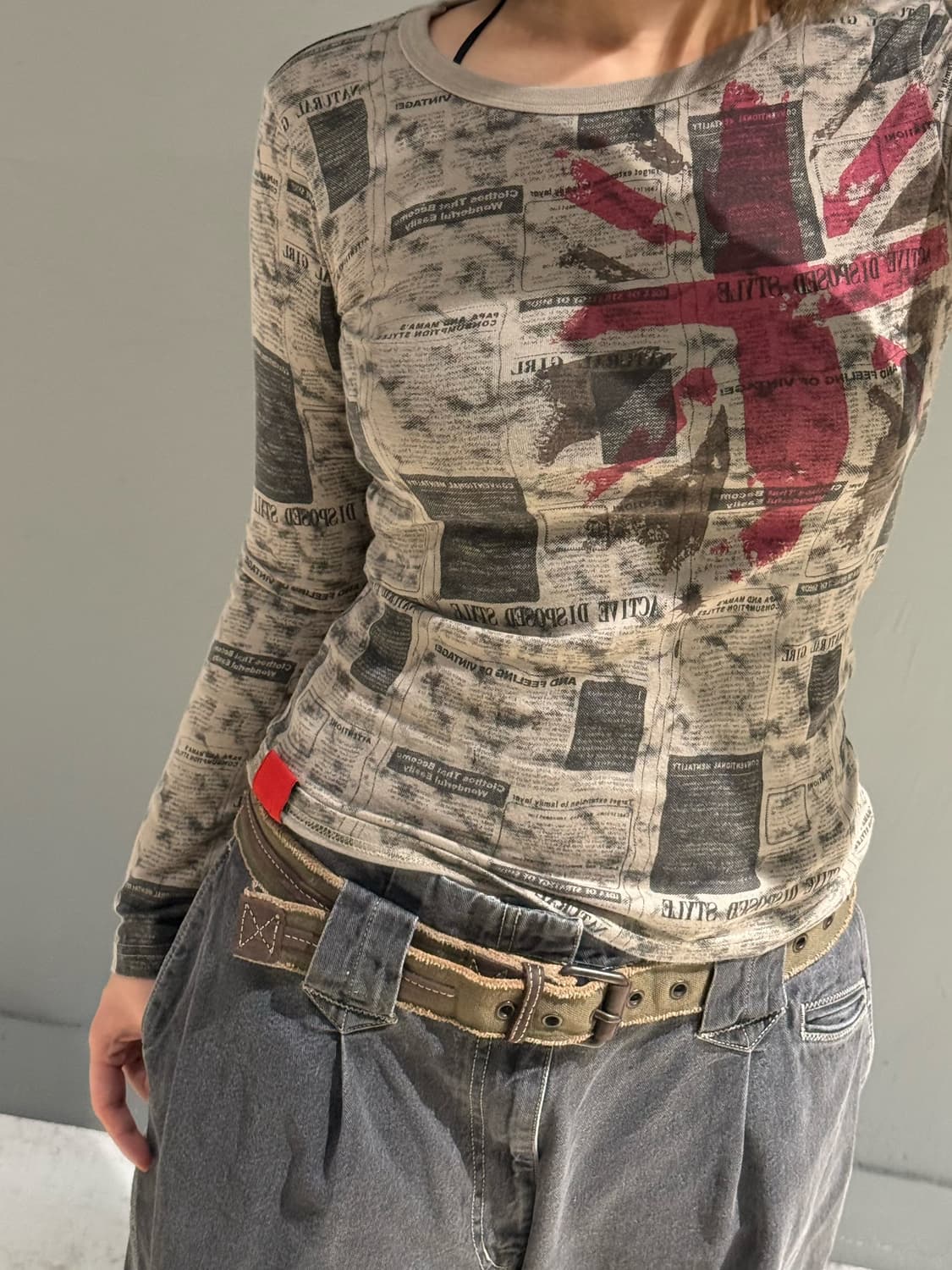 newspaper uk flag printing long sleeve 상품이미지3