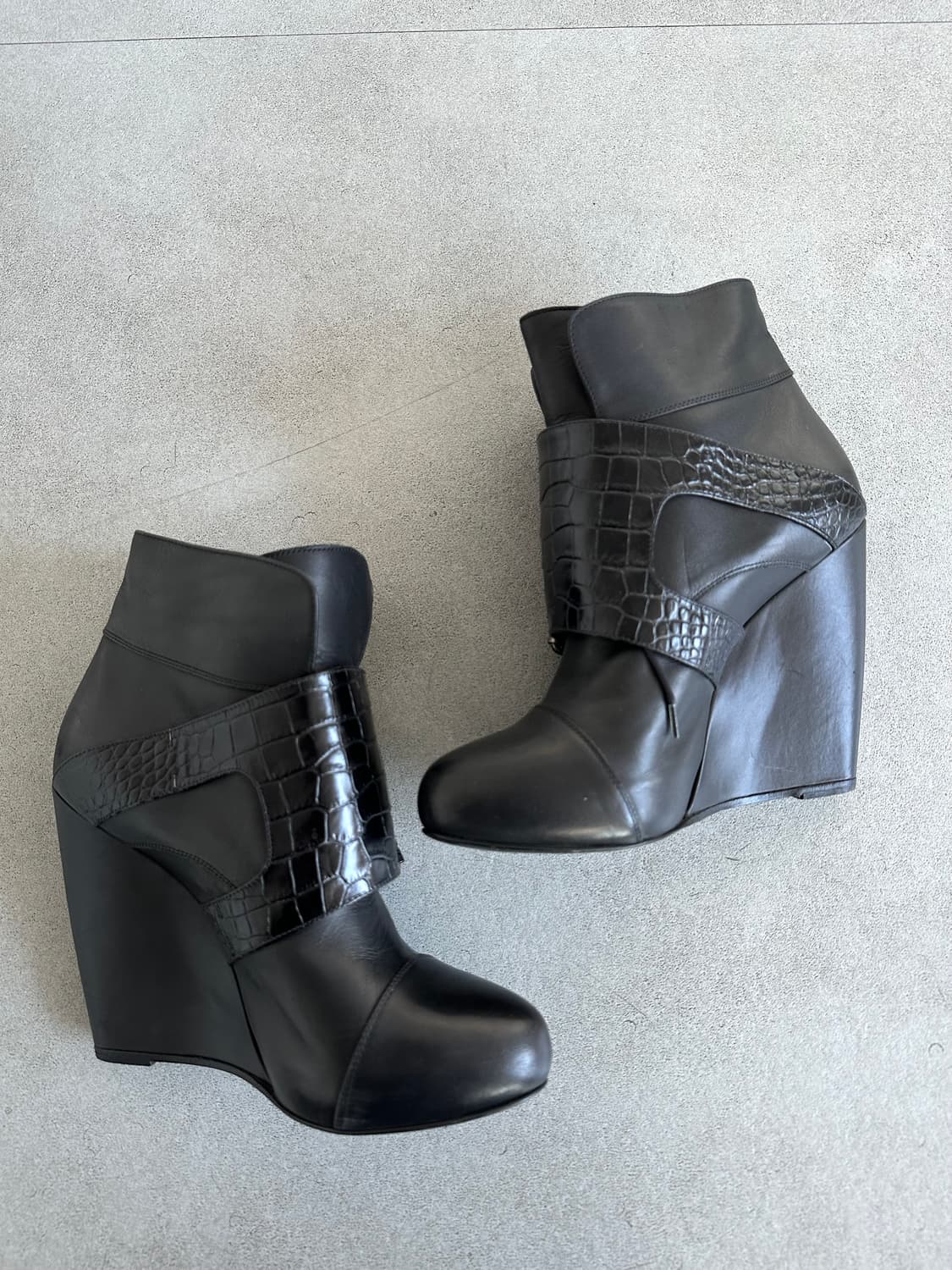 사카이 블랙 버클 레더 웨지부츠 상품이미지7