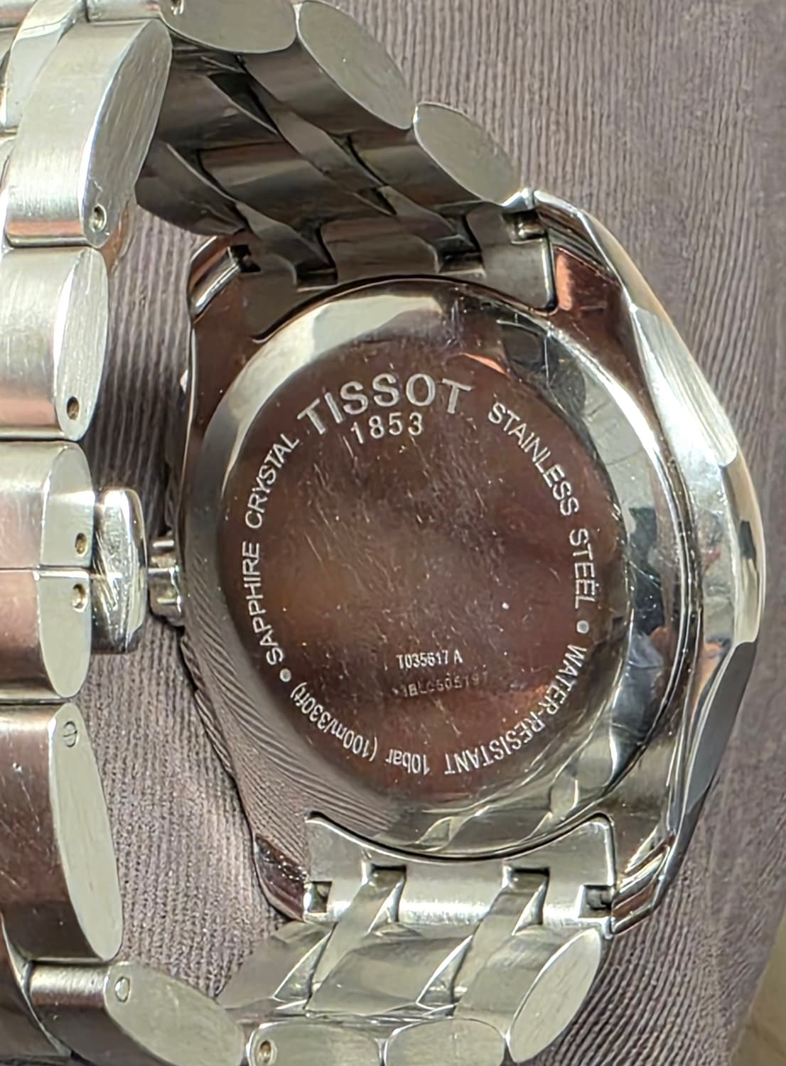 티쏘 (TISSOT) 검판 꾸뜨리에 크로노그래프 메탈시계 상품이미지4