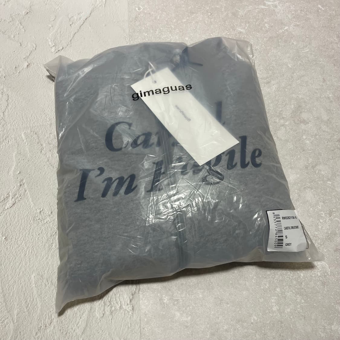 [S,L] 기마구아스 careful 케어풀 후드 집업 그레이 상품이미지2