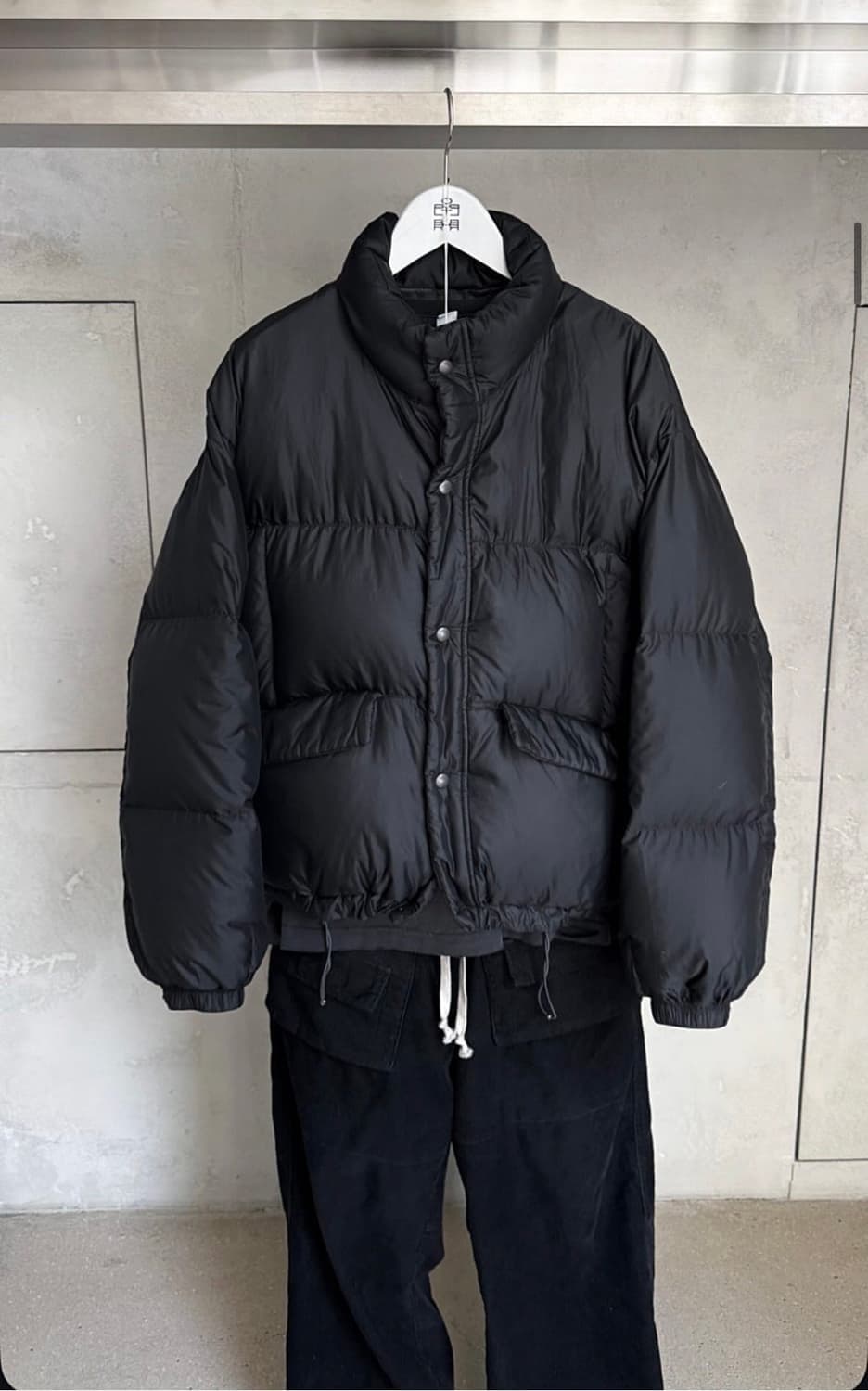 [3] 폴리테루 24fw 유즈드스냅 다운 푸퍼 블랙 상품이미지2