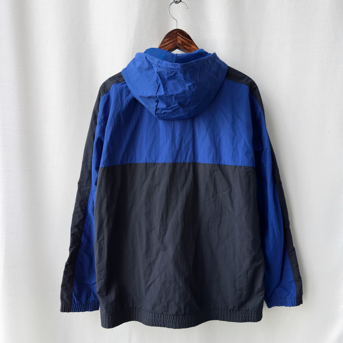 아디다스 SPRT 트레포일 자수 나일론 바람막이 자켓 블루 XL 상품이미지8