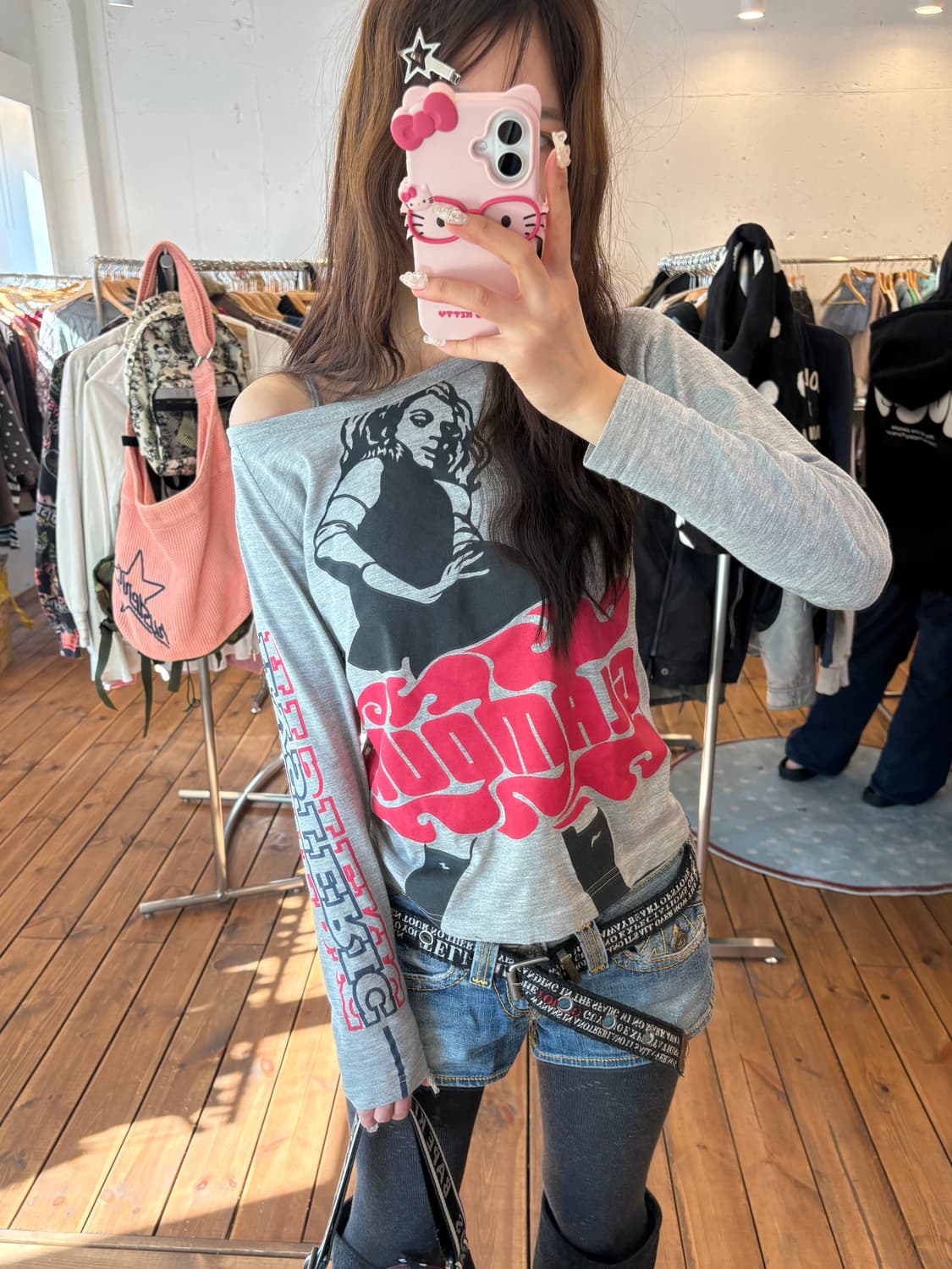 히스테릭글래머 그레이 트랙 롱슬리브 상품이미지4